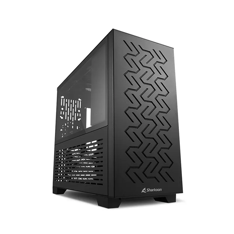 CASE SHARKOON MINI-ATX TEMPERED GLASS MSZ1000 BLACK 3FAN