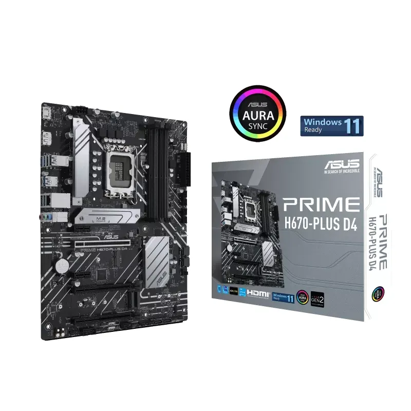 MOTHERBOARD ASUS PRIME H670-PLUS D4 LGA1700 ARGB 90MB18W0