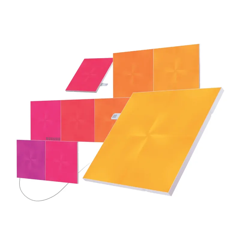 KIT 9 PANEL DE ILUMINACION NANOLEAF NL29-0017SW-9PK CANVAS SQUARES