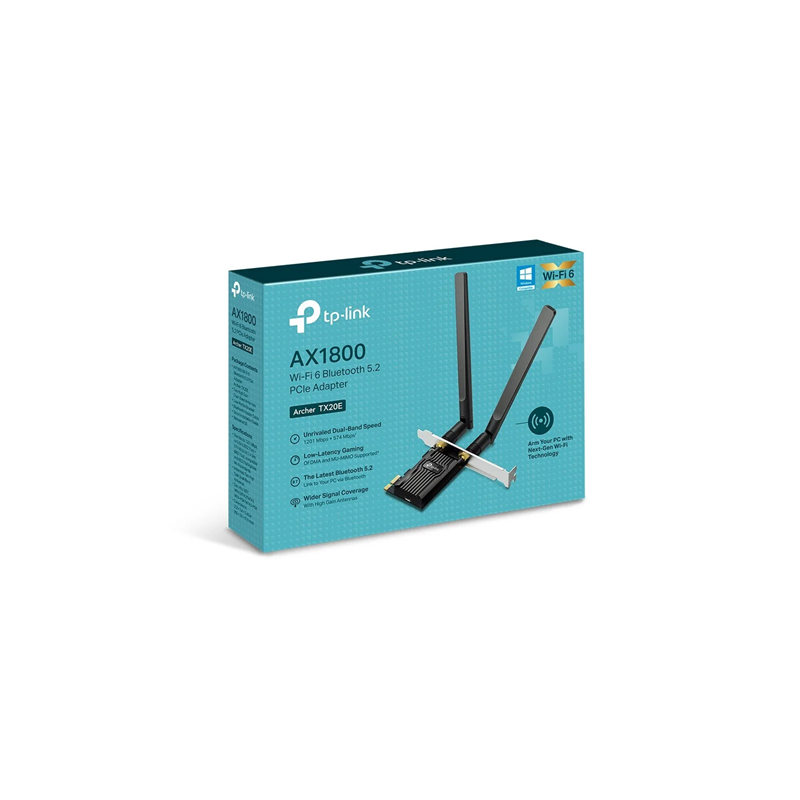 TARJETA PCI-E WIFI 6 Y BLUETOOTH 5.2 TP-LINK ARCHER TX20E AX1800