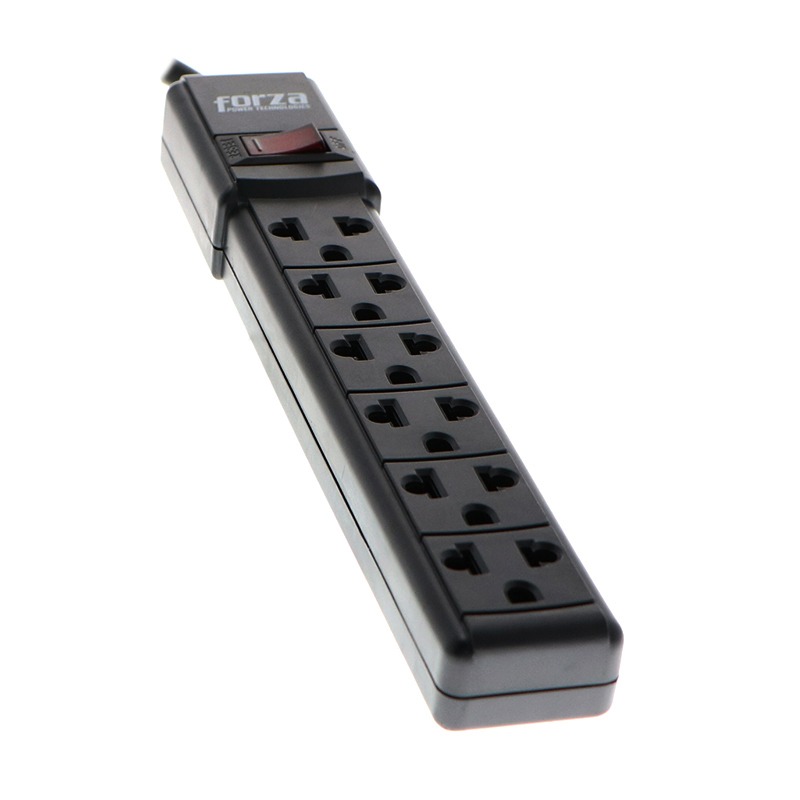 REGLETA ELECTRICA FORZA PS-001B 6 OUTLETS 