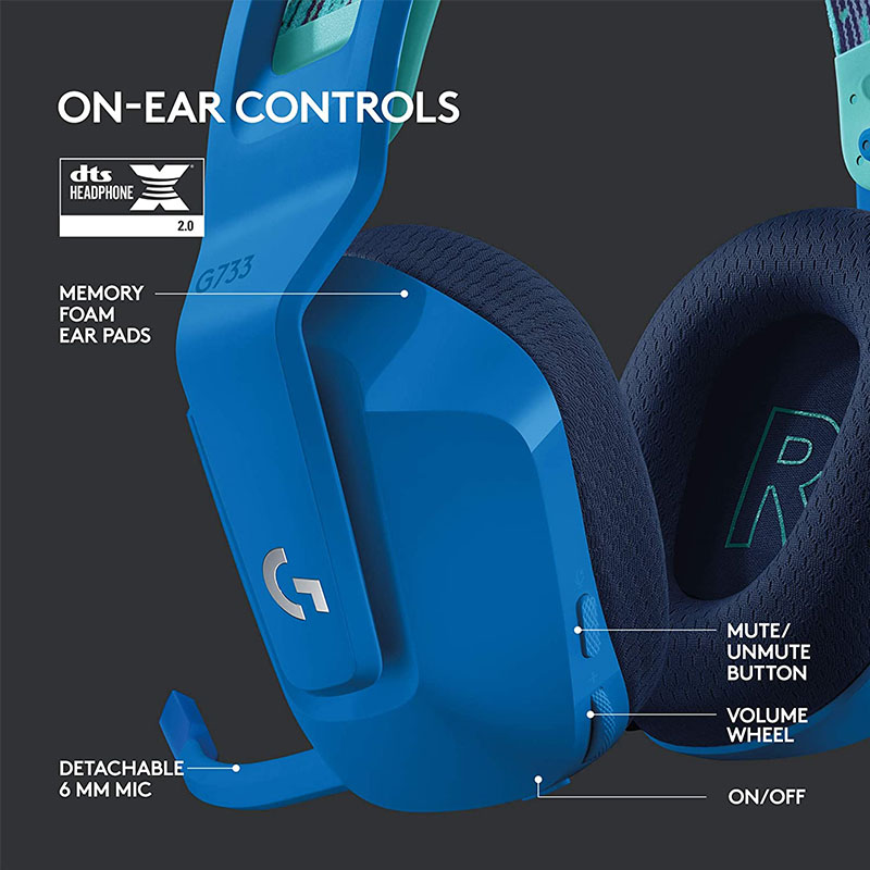 HEADSET INALAMBRICOS LOGITECH G733 LIGHTSPEED BLUE 981-000942